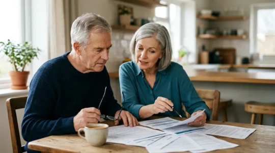 Personne âgée en consultation pour questionnaire de santé d'assurance obsèques