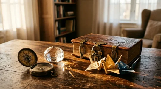 Composition symbolique représentant la protection financière familiale avec une métaphore visuelle du bouclier